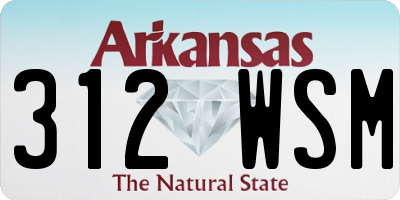 AR license plate 312WSM