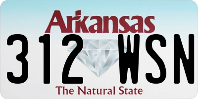 AR license plate 312WSN