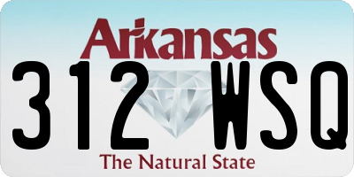 AR license plate 312WSQ