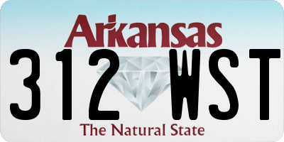 AR license plate 312WST