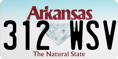AR license plate 312WSV