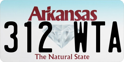 AR license plate 312WTA