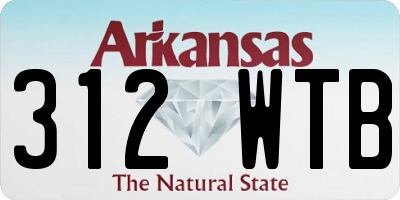 AR license plate 312WTB