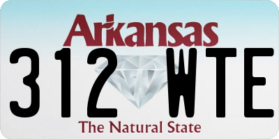 AR license plate 312WTE