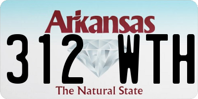 AR license plate 312WTH