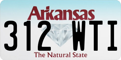 AR license plate 312WTI