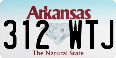 AR license plate 312WTJ