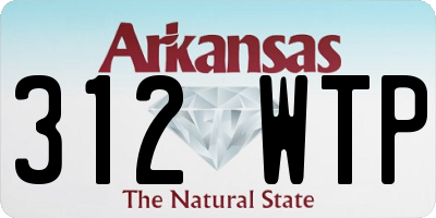 AR license plate 312WTP