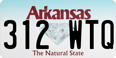 AR license plate 312WTQ