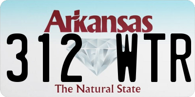 AR license plate 312WTR