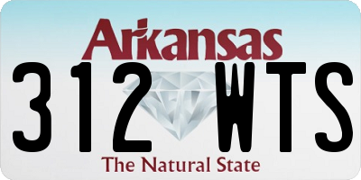 AR license plate 312WTS