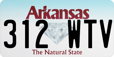 AR license plate 312WTV