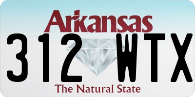 AR license plate 312WTX