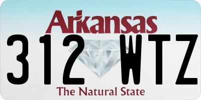 AR license plate 312WTZ