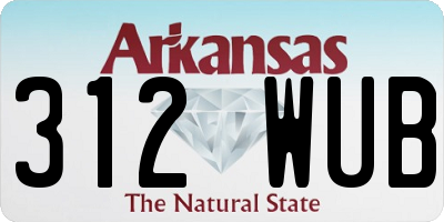 AR license plate 312WUB