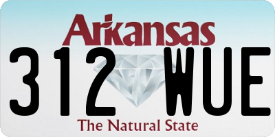 AR license plate 312WUE