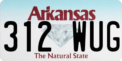 AR license plate 312WUG