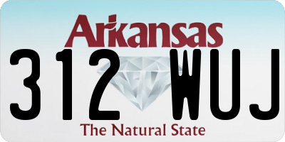 AR license plate 312WUJ