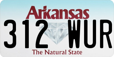 AR license plate 312WUR