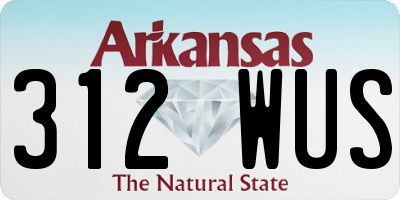 AR license plate 312WUS