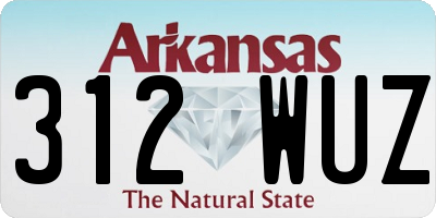 AR license plate 312WUZ