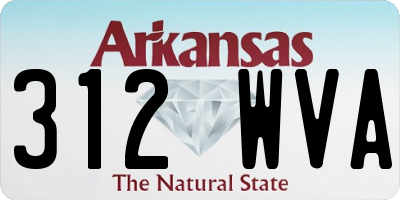 AR license plate 312WVA