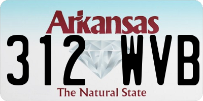 AR license plate 312WVB