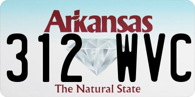 AR license plate 312WVC