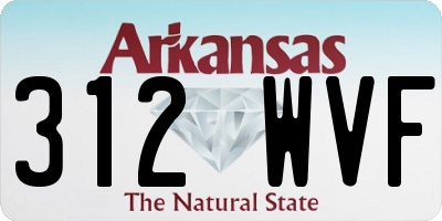 AR license plate 312WVF