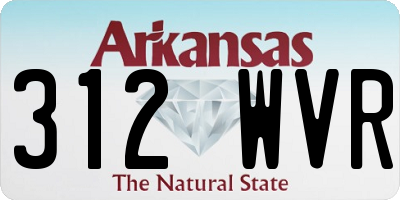 AR license plate 312WVR