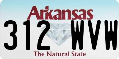 AR license plate 312WVW