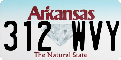 AR license plate 312WVY