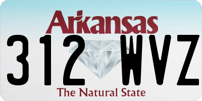 AR license plate 312WVZ