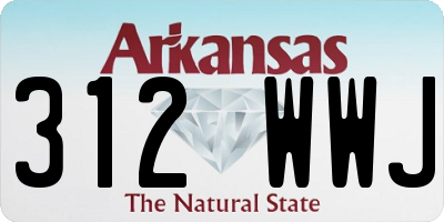 AR license plate 312WWJ