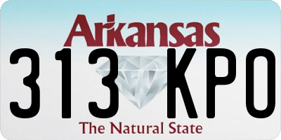 AR license plate 313KPO