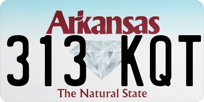 AR license plate 313KQT