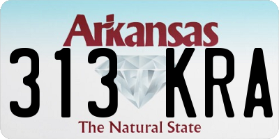 AR license plate 313KRA