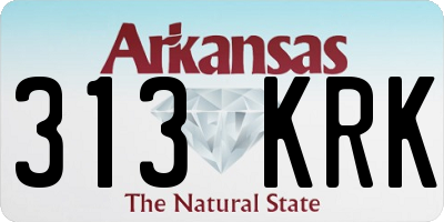 AR license plate 313KRK