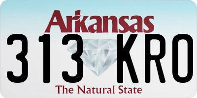 AR license plate 313KRO