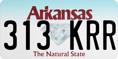 AR license plate 313KRR