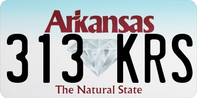 AR license plate 313KRS