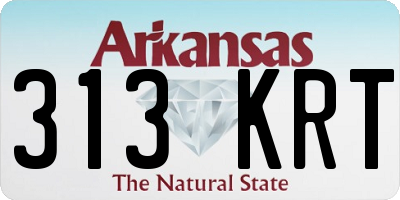 AR license plate 313KRT