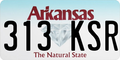 AR license plate 313KSR