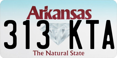 AR license plate 313KTA