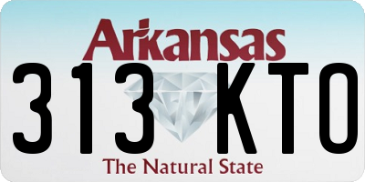 AR license plate 313KTO