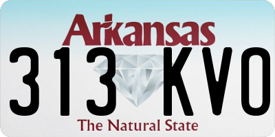 AR license plate 313KVO