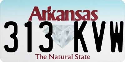 AR license plate 313KVW
