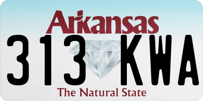 AR license plate 313KWA