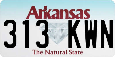 AR license plate 313KWN