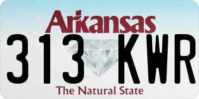 AR license plate 313KWR